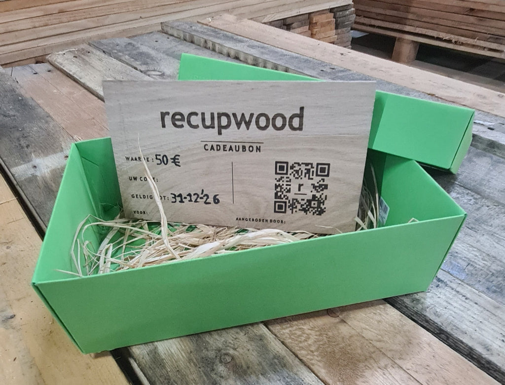 Carte cadeau RECUPBOIS – le cadeau durable parfait pour les amateurs de bois